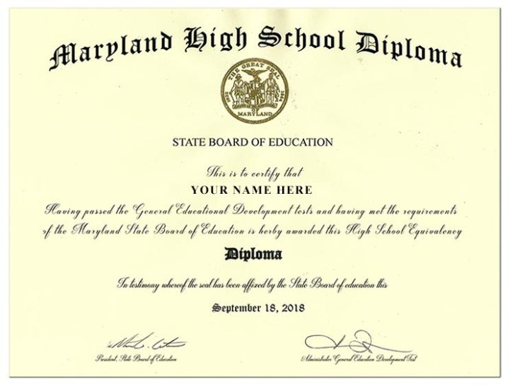 Fake Maryland GED : Fake Diplomas | Fake GED Certificates and Fake ...